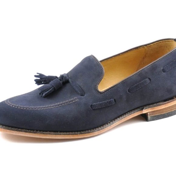 Loake Lincoln Navy Suede Tassel Loafer 